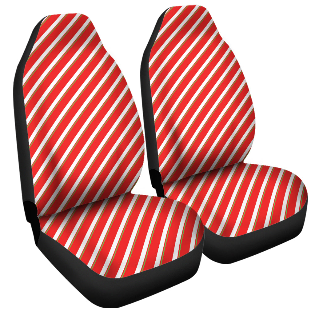 Candy Cane Stripe Pattern Print Universal Fit Car Seat Covers