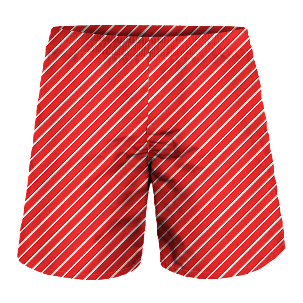 Candy Cane Striped Pattern Print Men's Shorts