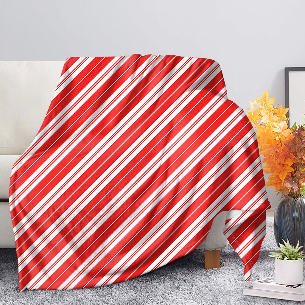 Candy Cane Stripes Pattern Print Blanket