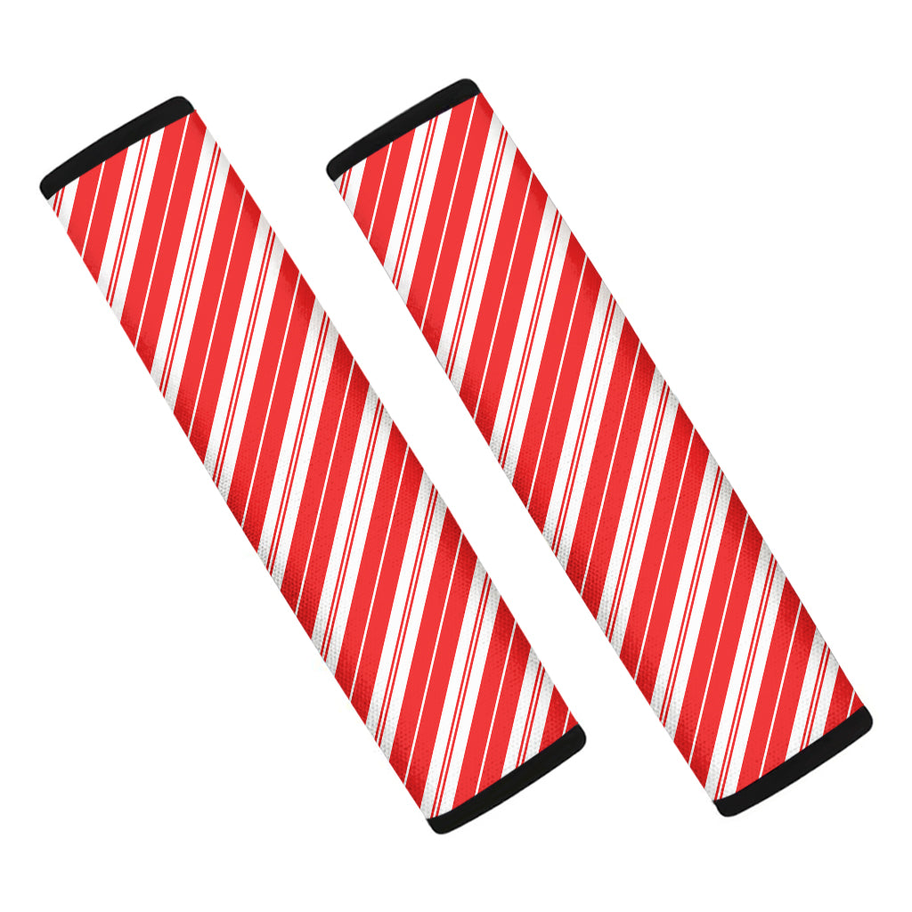 Candy Cane Stripes Pattern Print Car Seat Belt Covers