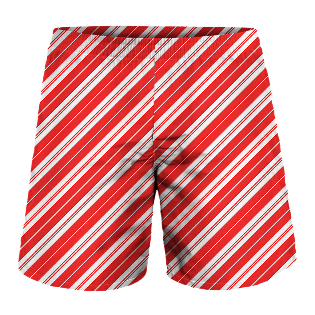 Candy Cane Stripes Pattern Print Men's Shorts