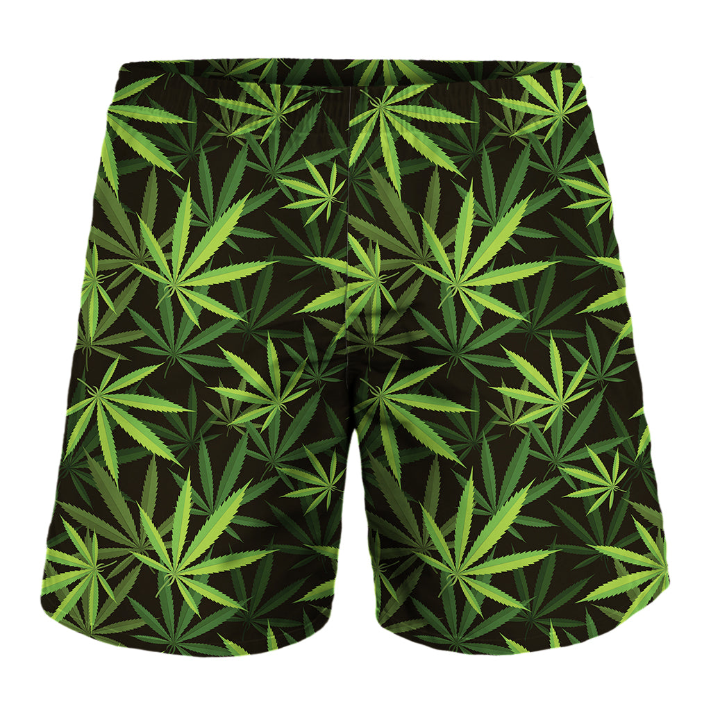 Cannabis Leaves Pattern Print Men's Shorts