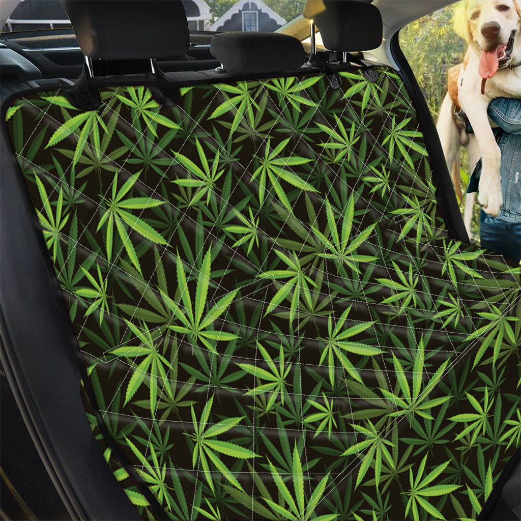 Cannabis Leaves Pattern Print Pet Car Back Seat Cover