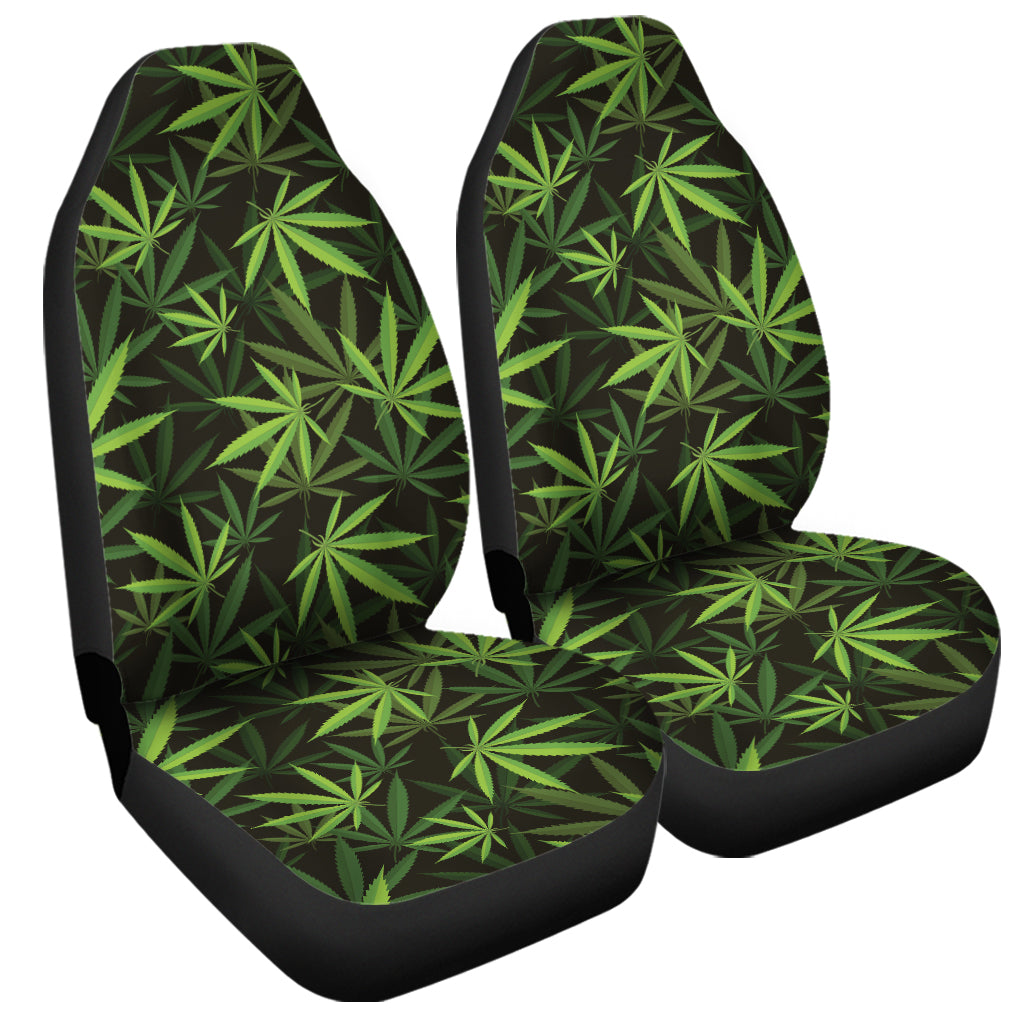 Cannabis Leaves Pattern Print Universal Fit Car Seat Covers