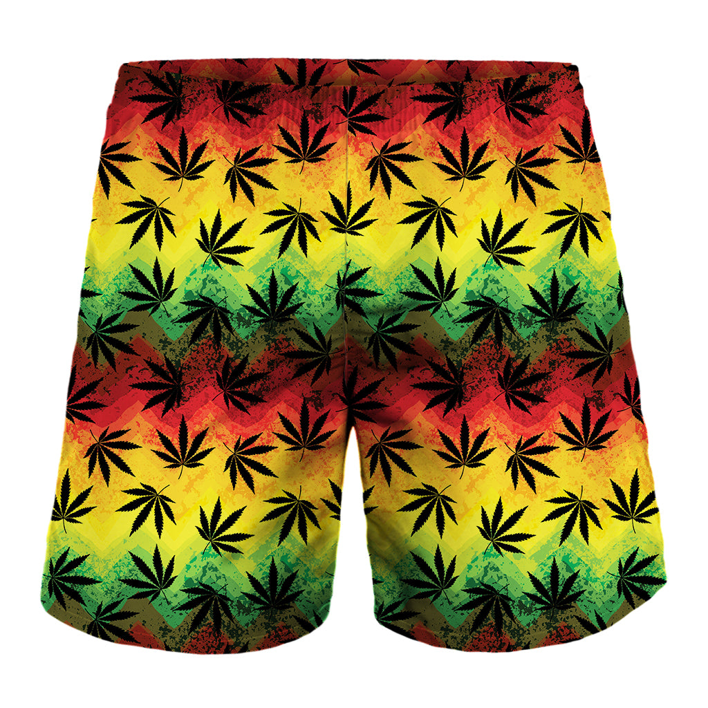 Cannabis Rasta Pattern Print Men's Shorts