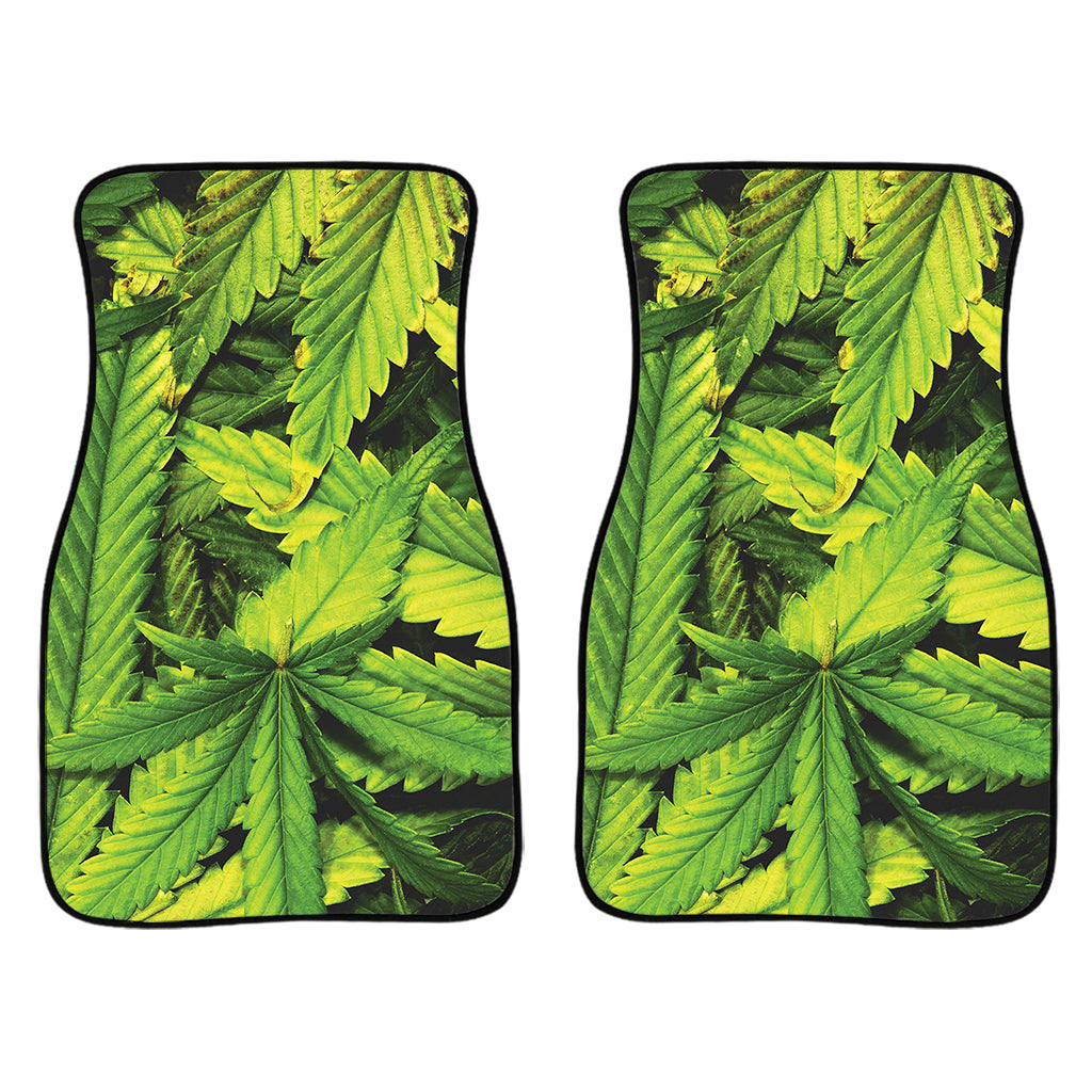 Cannabis Texture Print Front Car Floor Mats