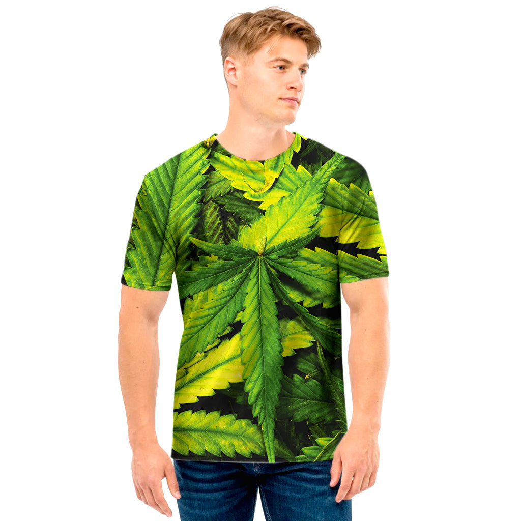 Cannabis Texture Print Men's T-Shirt