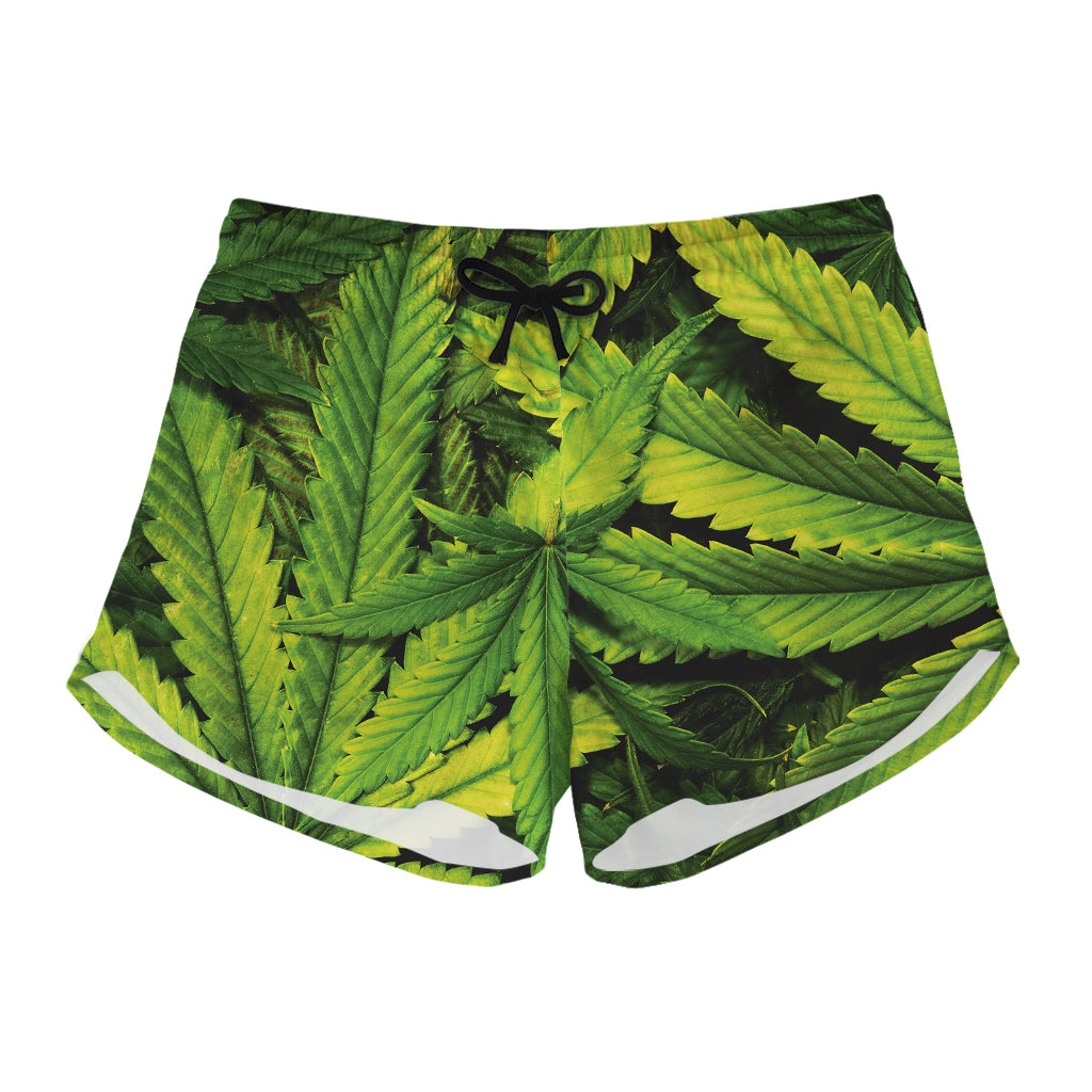 Cannabis Texture Print Women's Shorts