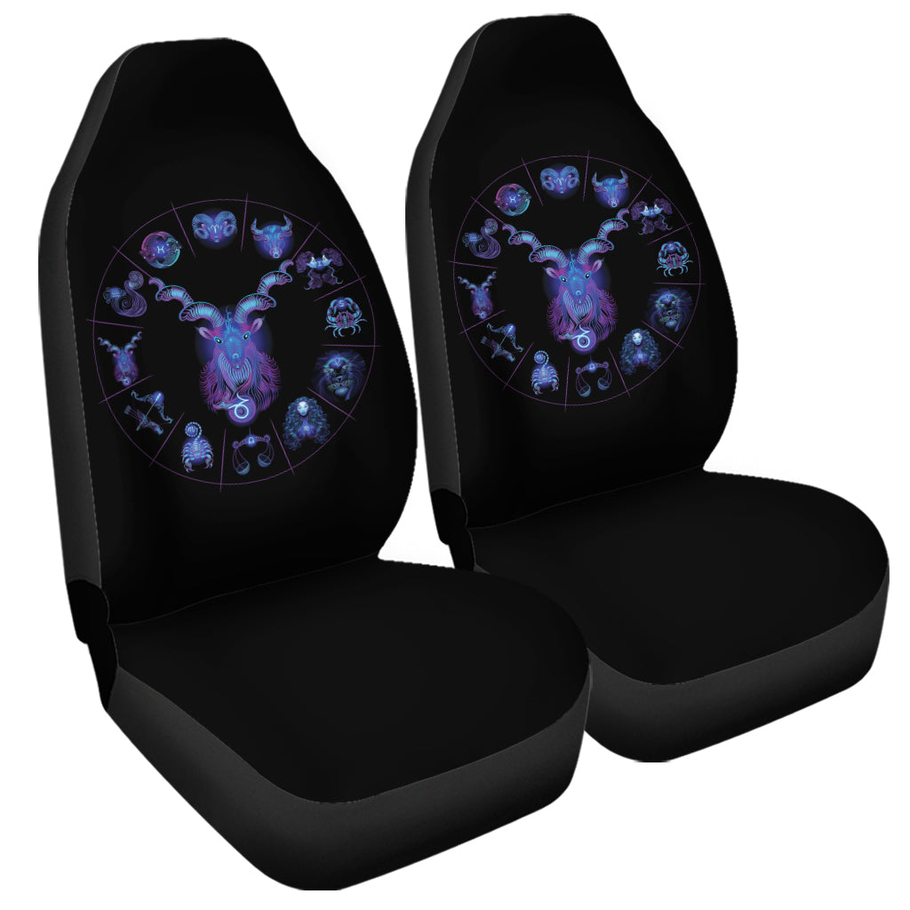 Capricorn And Astrological Signs Print Universal Fit Car Seat Covers