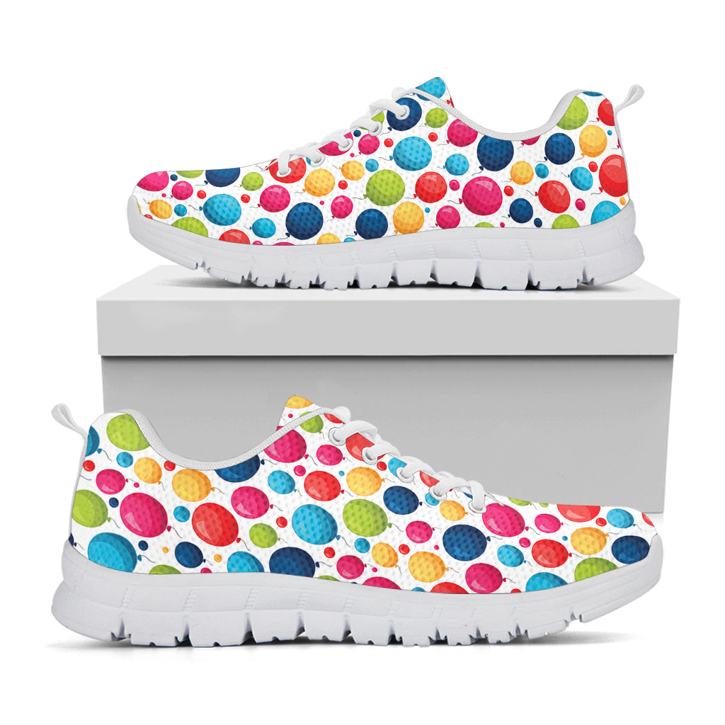 Cartoon Balloon Pattern Print White Sneakers