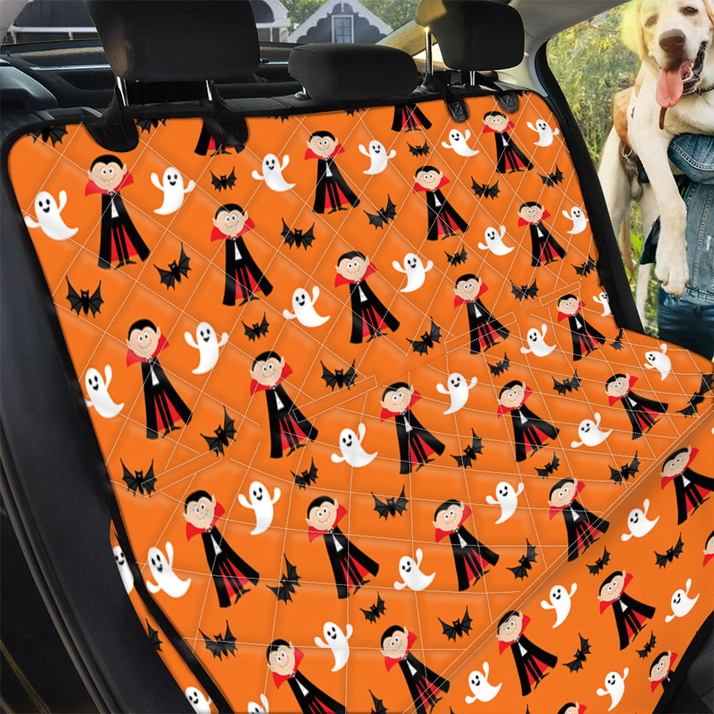 Cartoon Dracula Pattern Print Pet Car Back Seat Cover