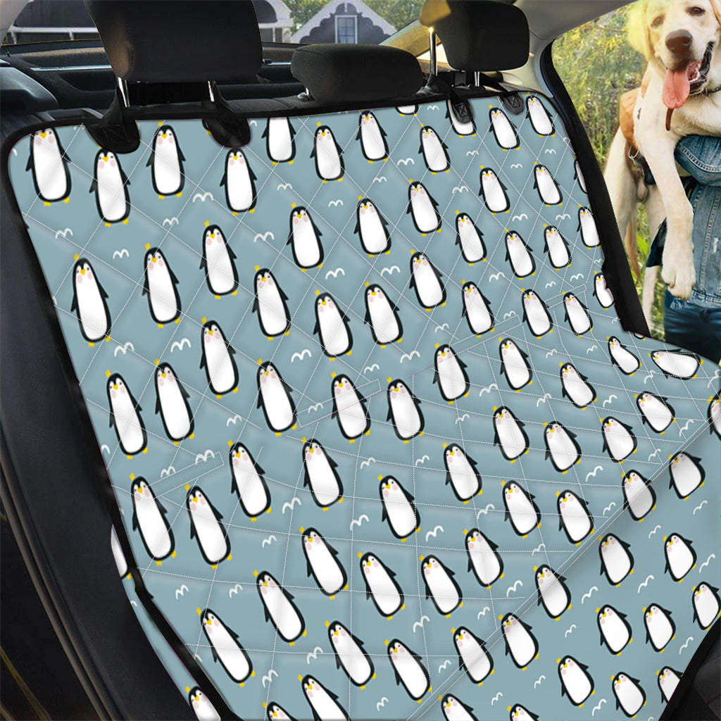 Cartoon Emperor Penguin Pattern Print Pet Car Back Seat Cover