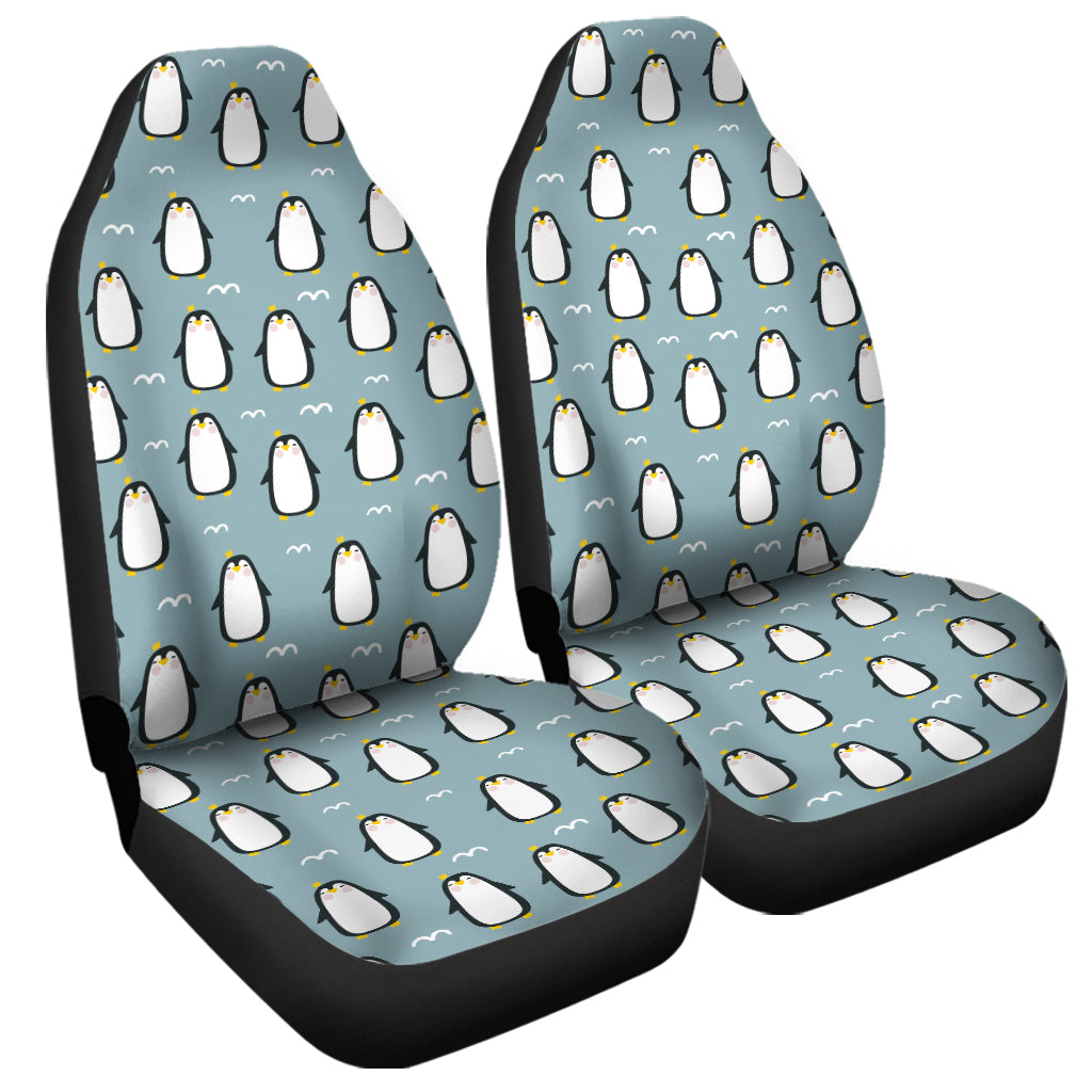 Cartoon Emperor Penguin Pattern Print Universal Fit Car Seat Covers
