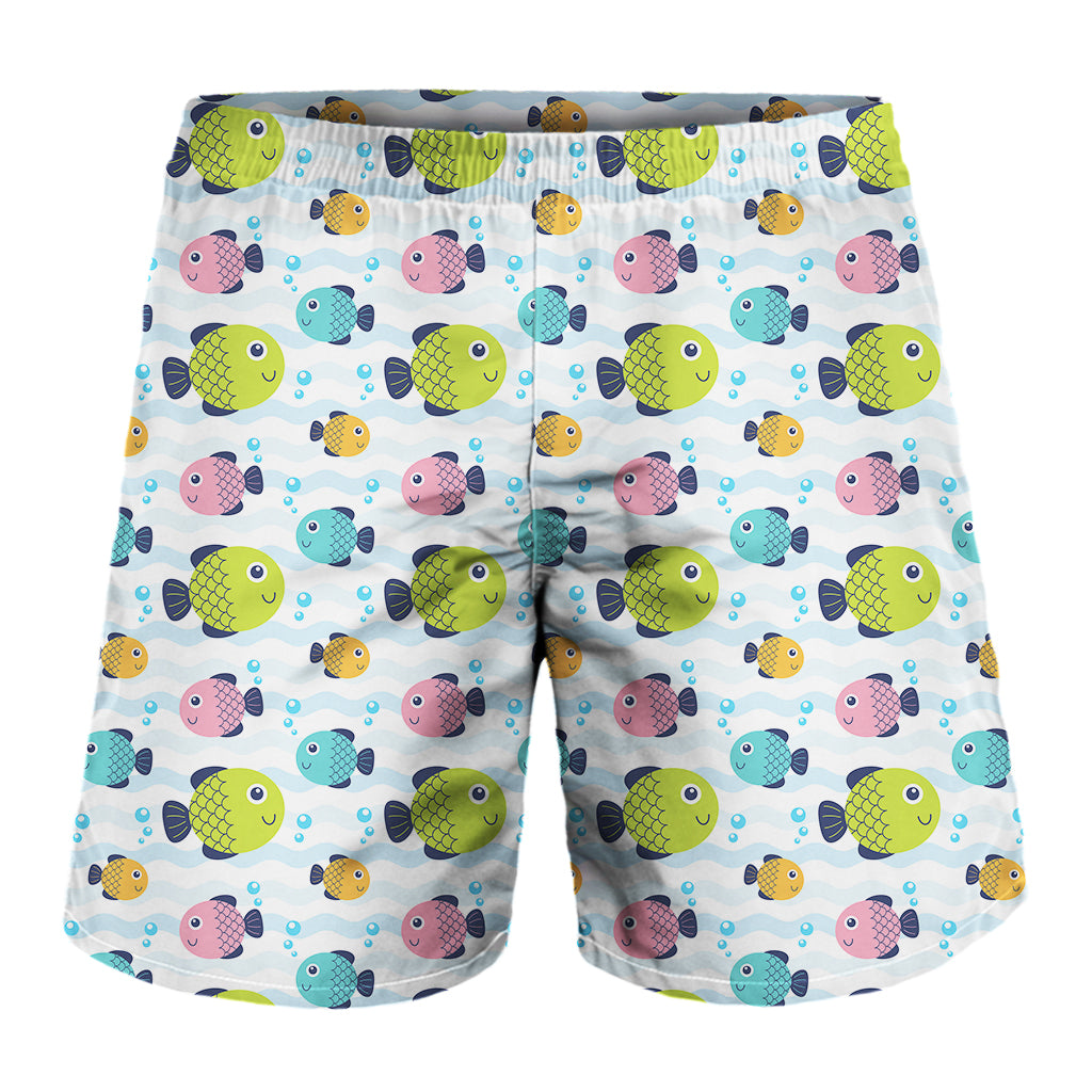 Cartoon Fish Pattern Print Men's Shorts