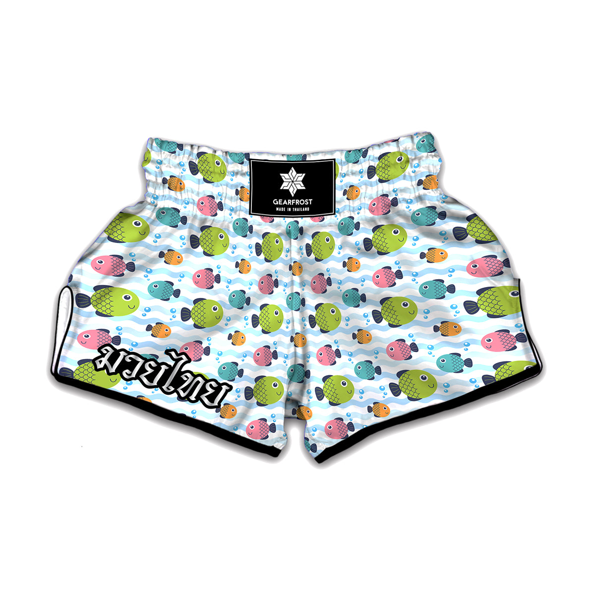 Cartoon Fish Pattern Print Muay Thai Boxing Shorts