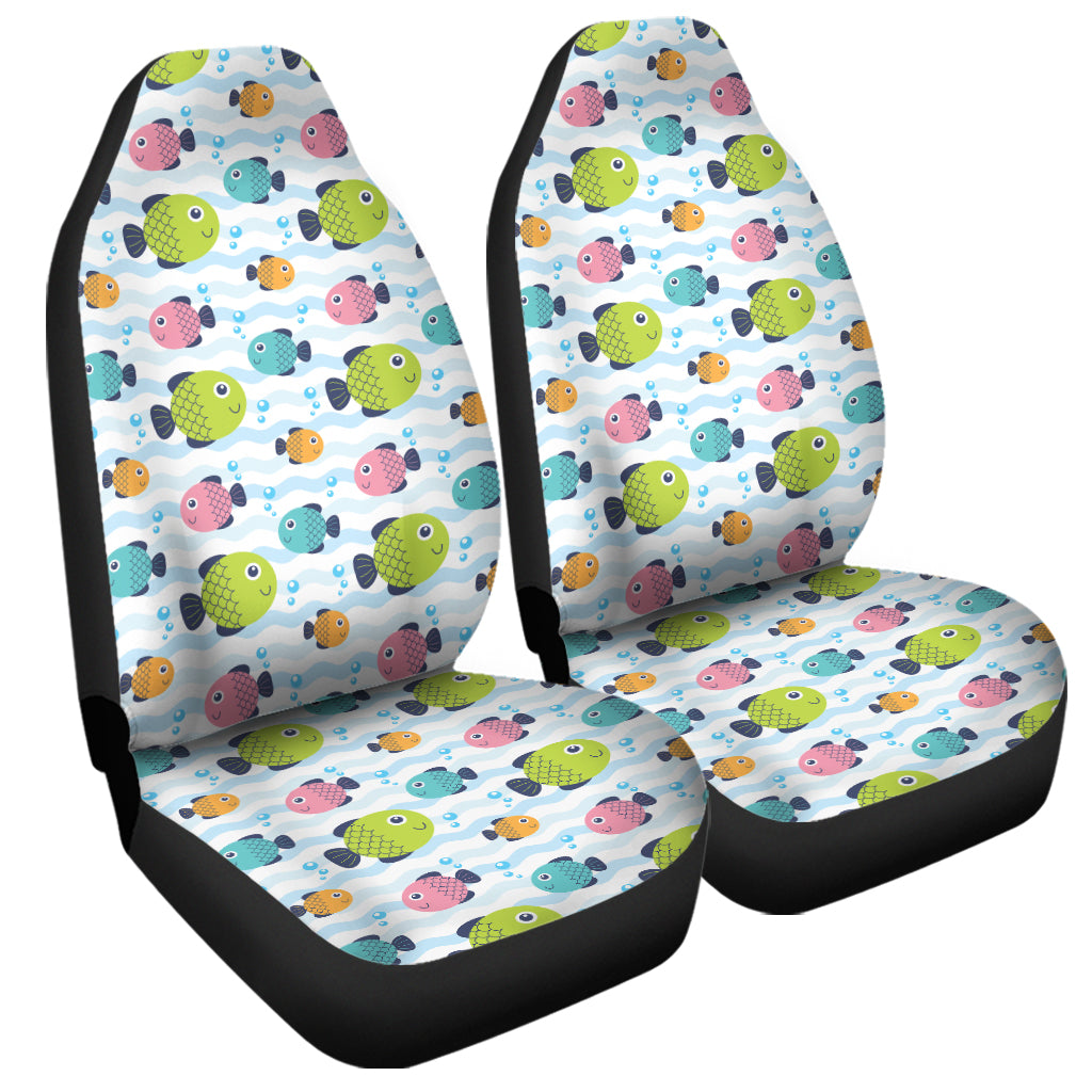 Cartoon Fish Pattern Print Universal Fit Car Seat Covers