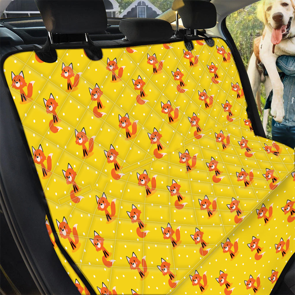 Cartoon Fox Pattern Print Pet Car Back Seat Cover