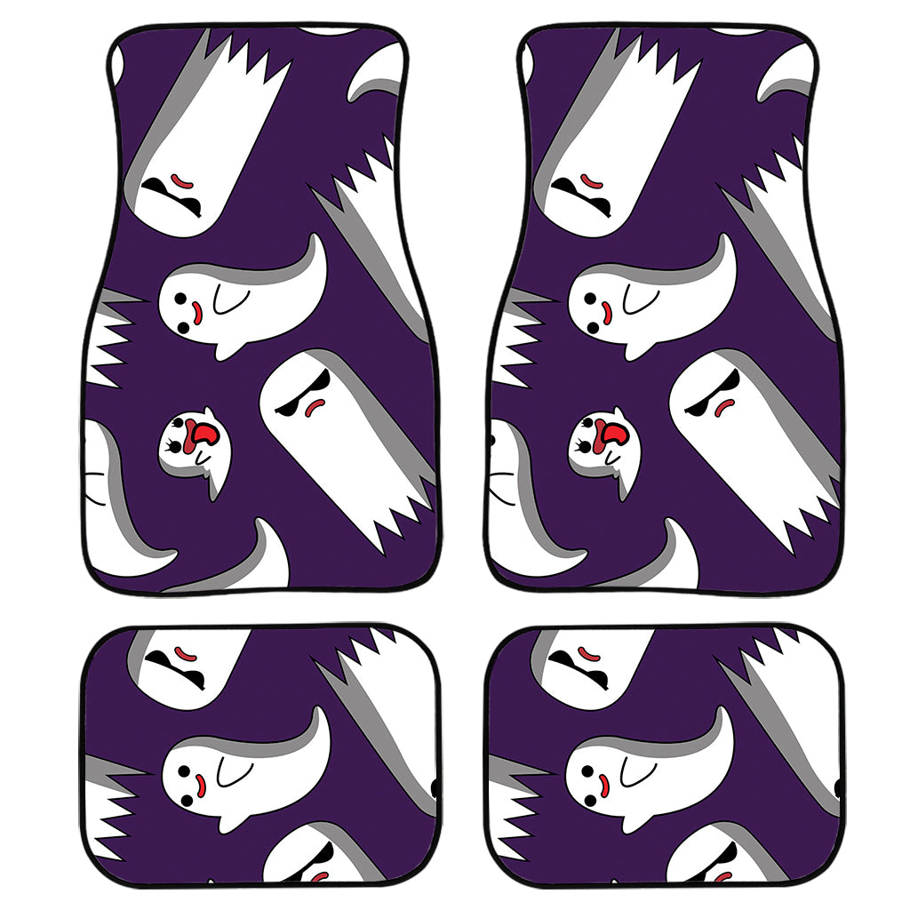 Cartoon Ghost Pattern Print Front and Back Car Floor Mats