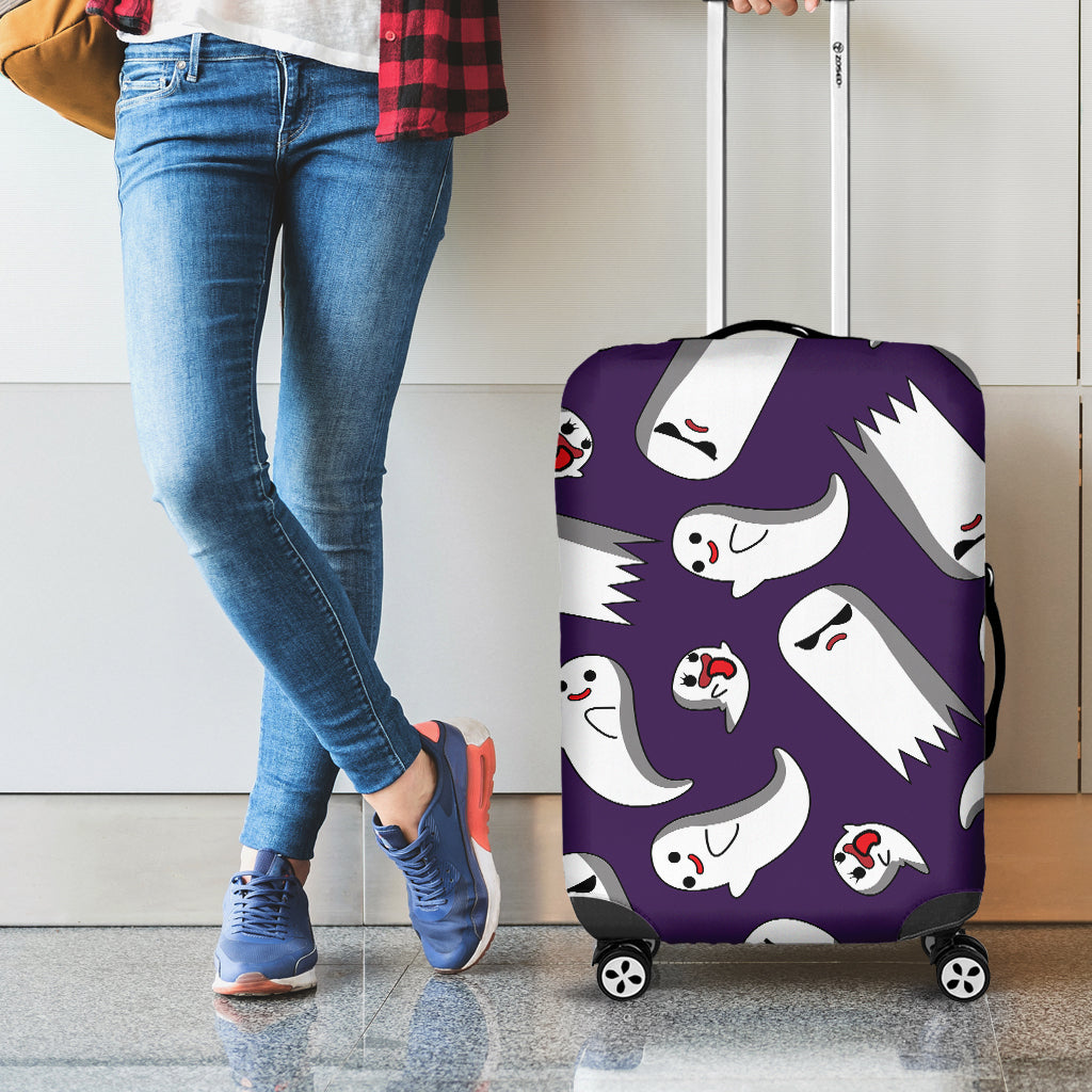 Cartoon Ghost Pattern Print Luggage Cover