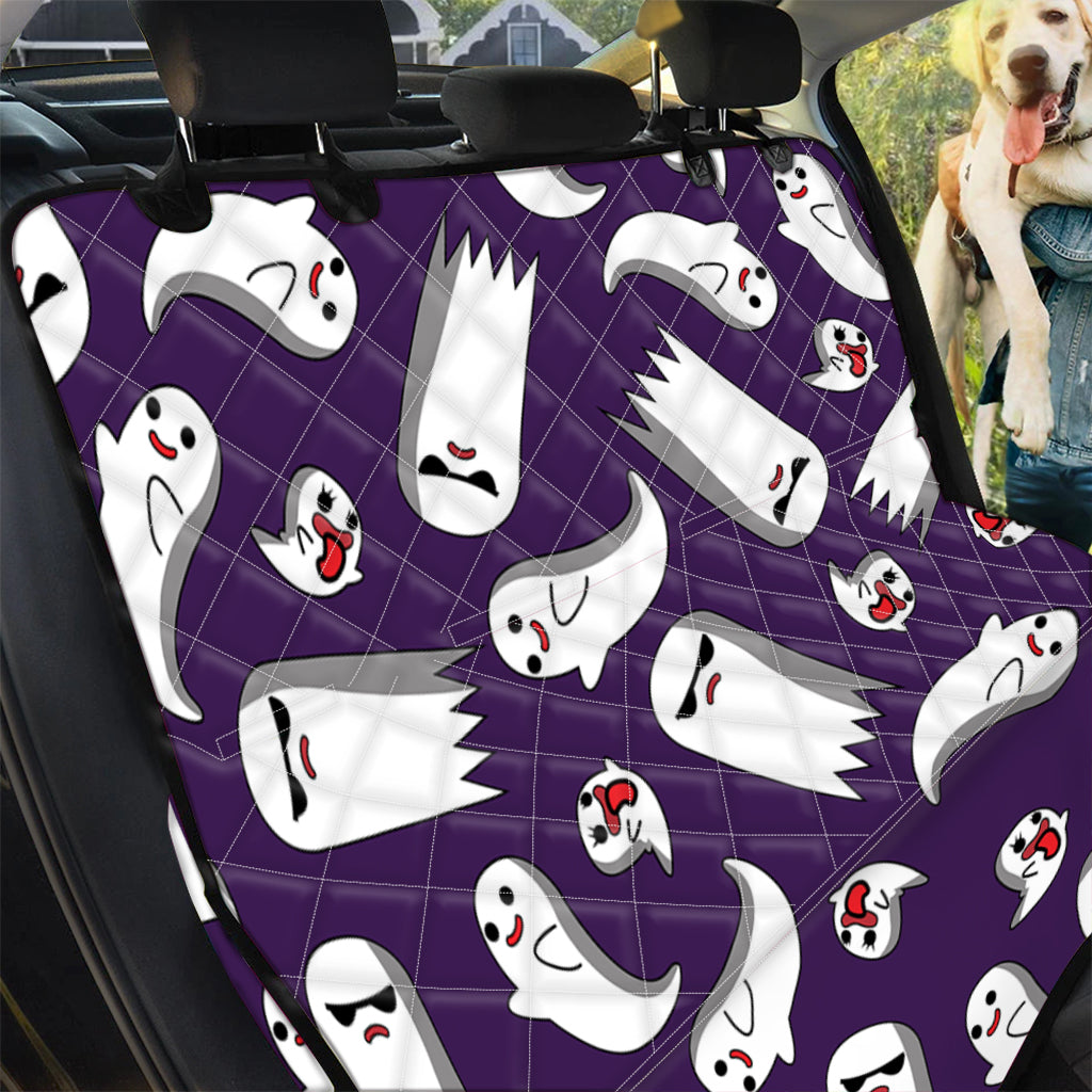 Cartoon Ghost Pattern Print Pet Car Back Seat Cover