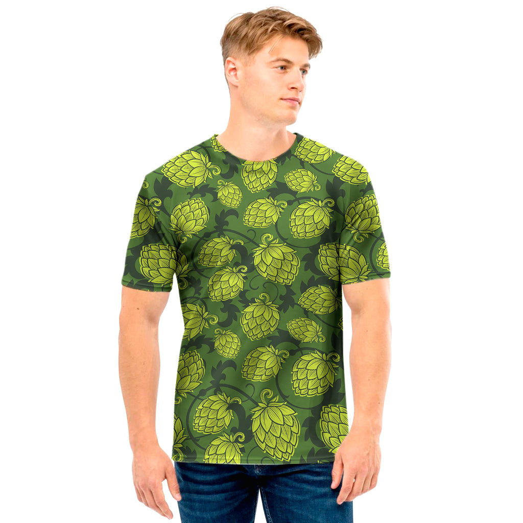 Cartoon Hop Cone Pattern Print Men's T-Shirt