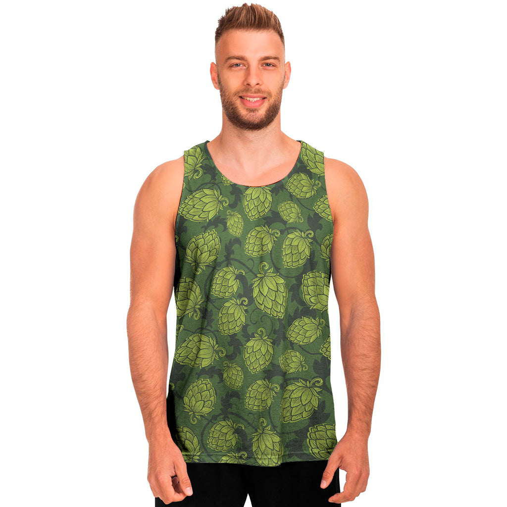 Cartoon Hop Cone Pattern Print Men's Tank Top