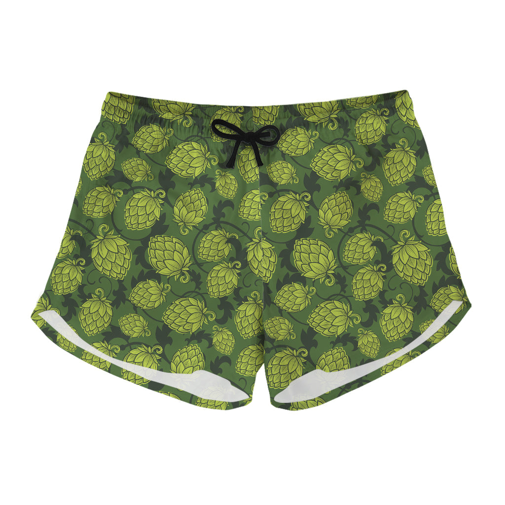 Cartoon Hop Cone Pattern Print Women's Shorts