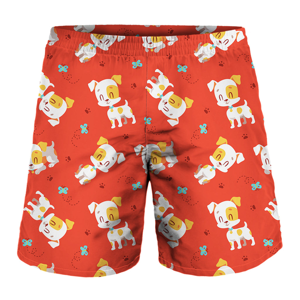 Cartoon Jack Russell Terrier Print Men's Shorts