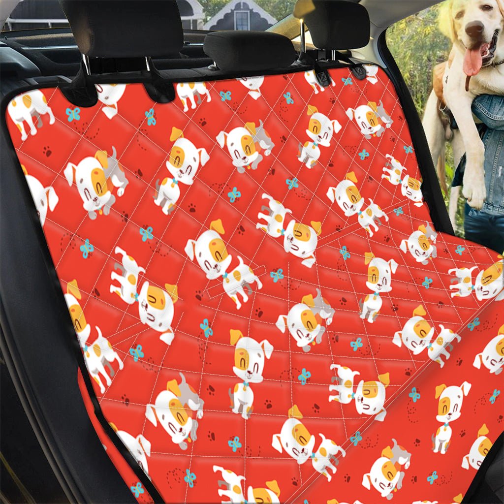 Cartoon Jack Russell Terrier Print Pet Car Back Seat Cover