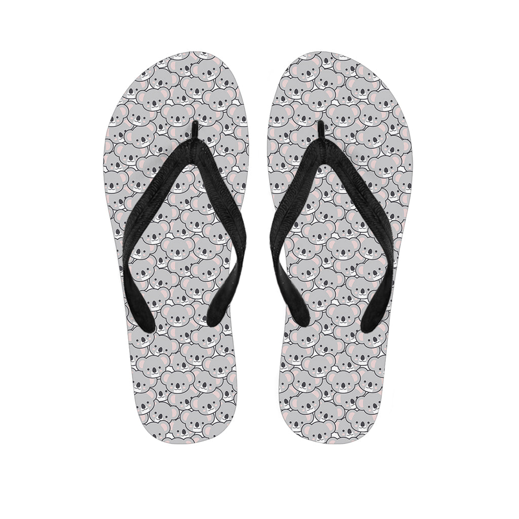 Cartoon Koala Pattern Print Flip Flops