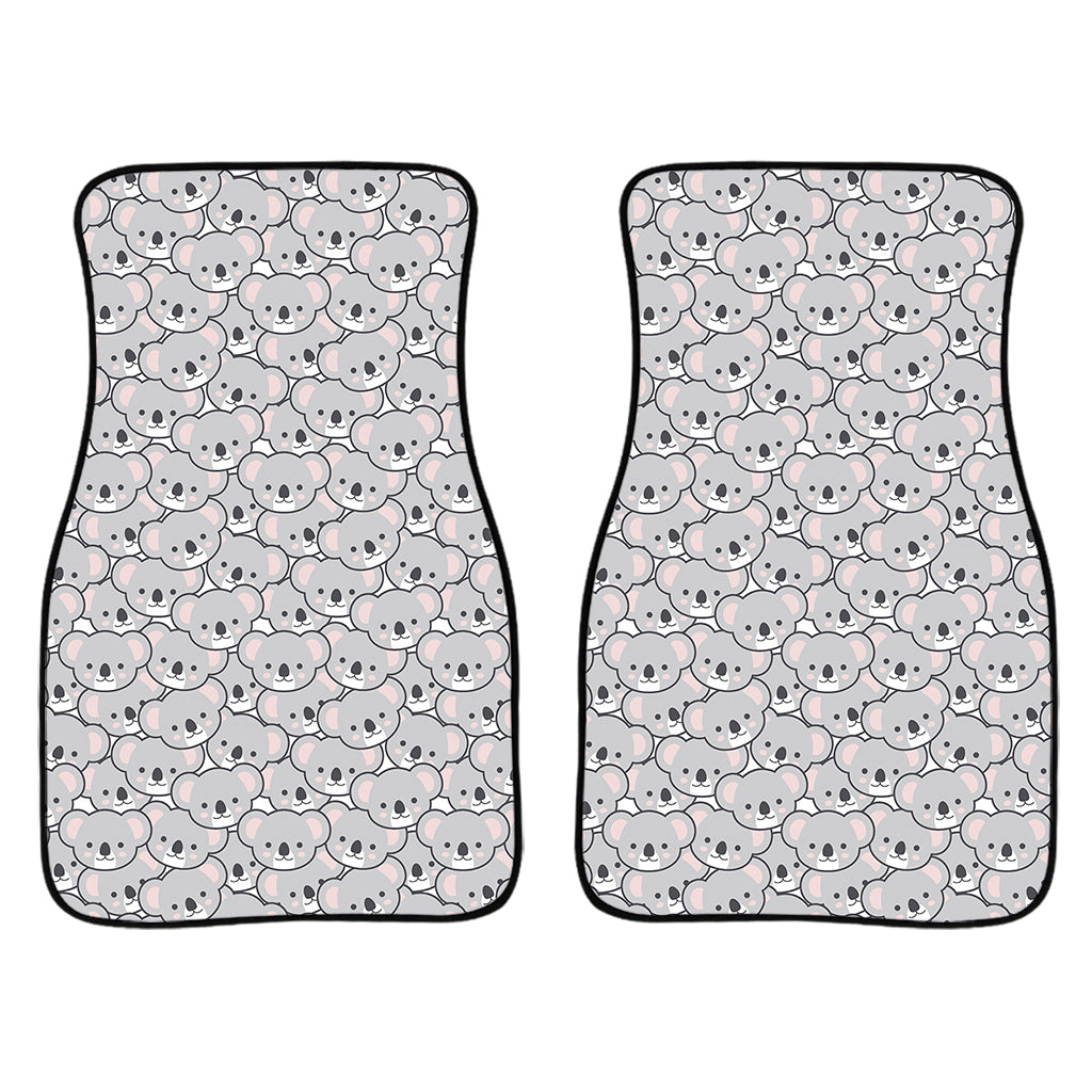 Cartoon Koala Pattern Print Front Car Floor Mats