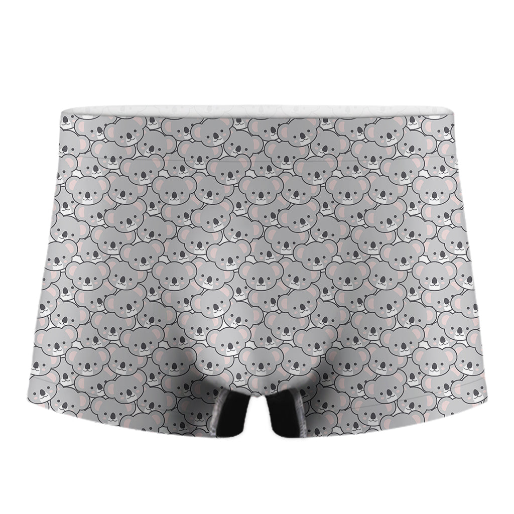 Cartoon Koala Pattern Print Men's Boxer Briefs