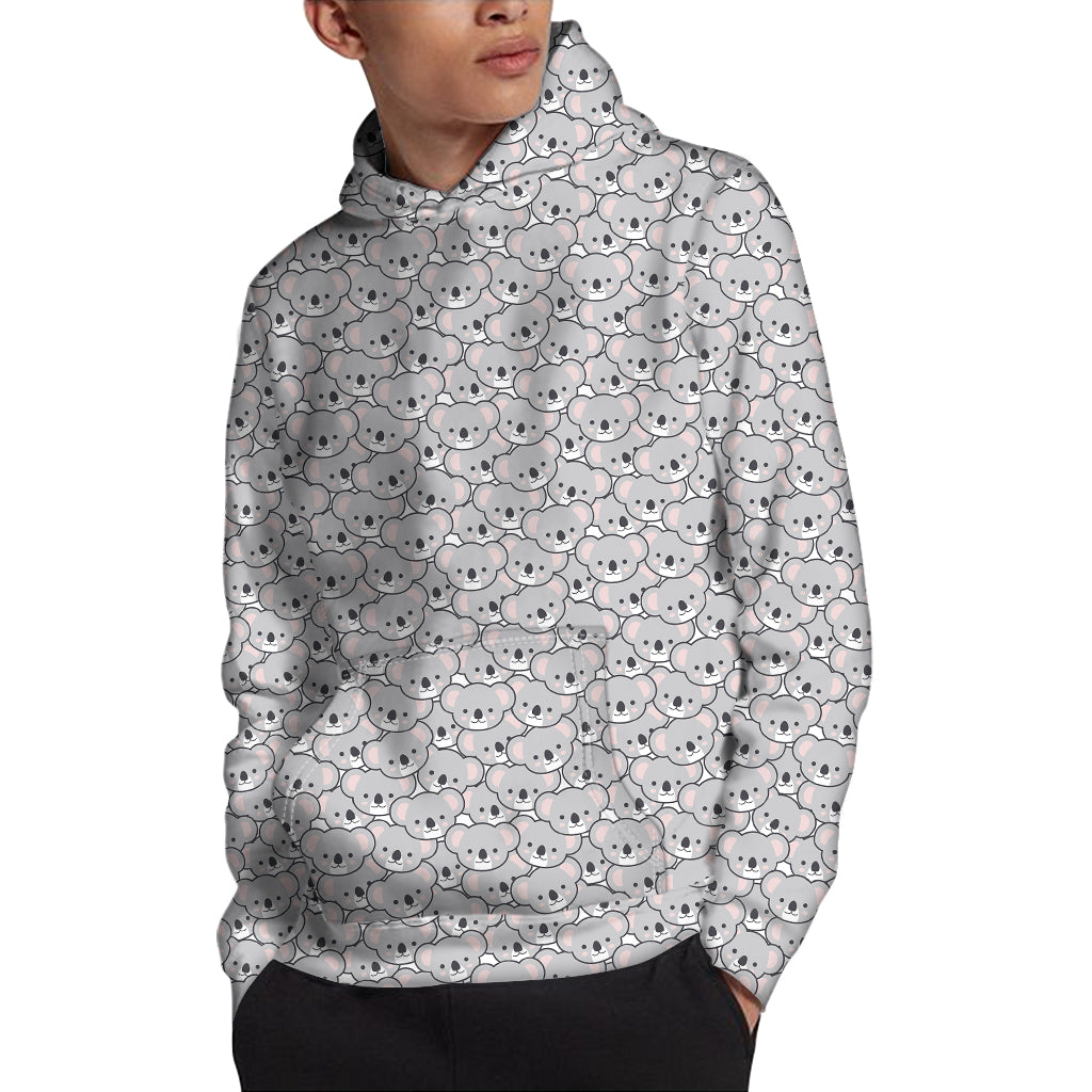 Cartoon Koala Pattern Print Pullover Hoodie