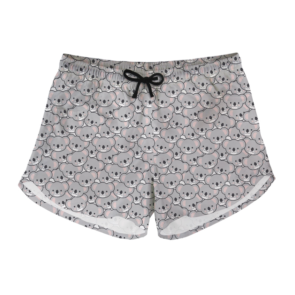 Cartoon Koala Pattern Print Women's Shorts