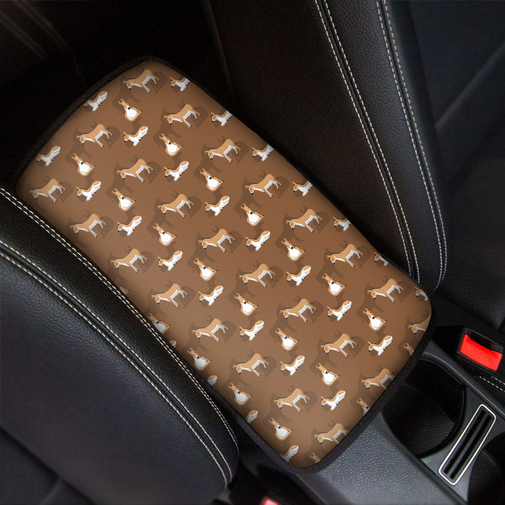 Cartoon Kulan Donkey Pattern Print Car Center Console Cover