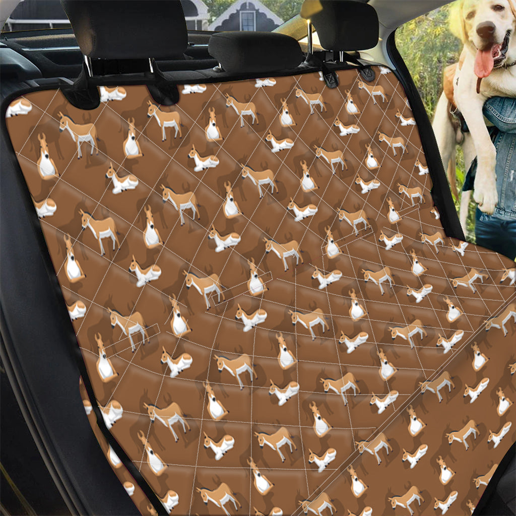 Cartoon Kulan Donkey Pattern Print Pet Car Back Seat Cover