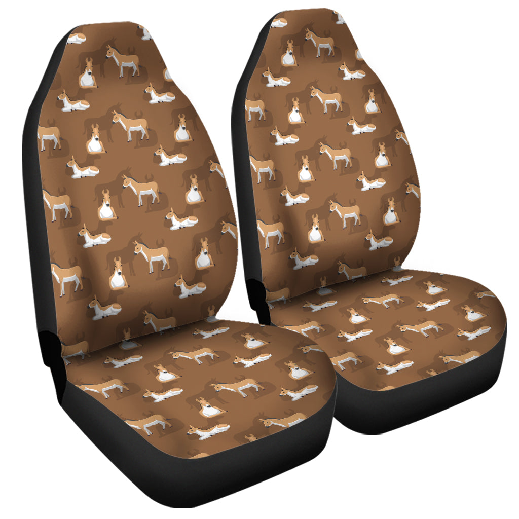 Cartoon Kulan Donkey Pattern Print Universal Fit Car Seat Covers