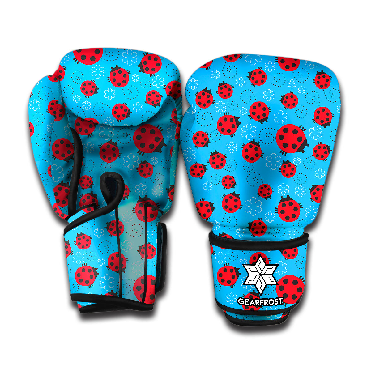 Cartoon Ladybird Pattern Print Boxing Gloves