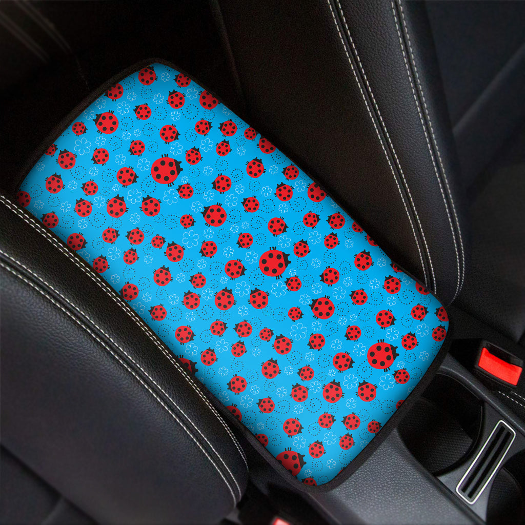 Cartoon Ladybird Pattern Print Car Center Console Cover