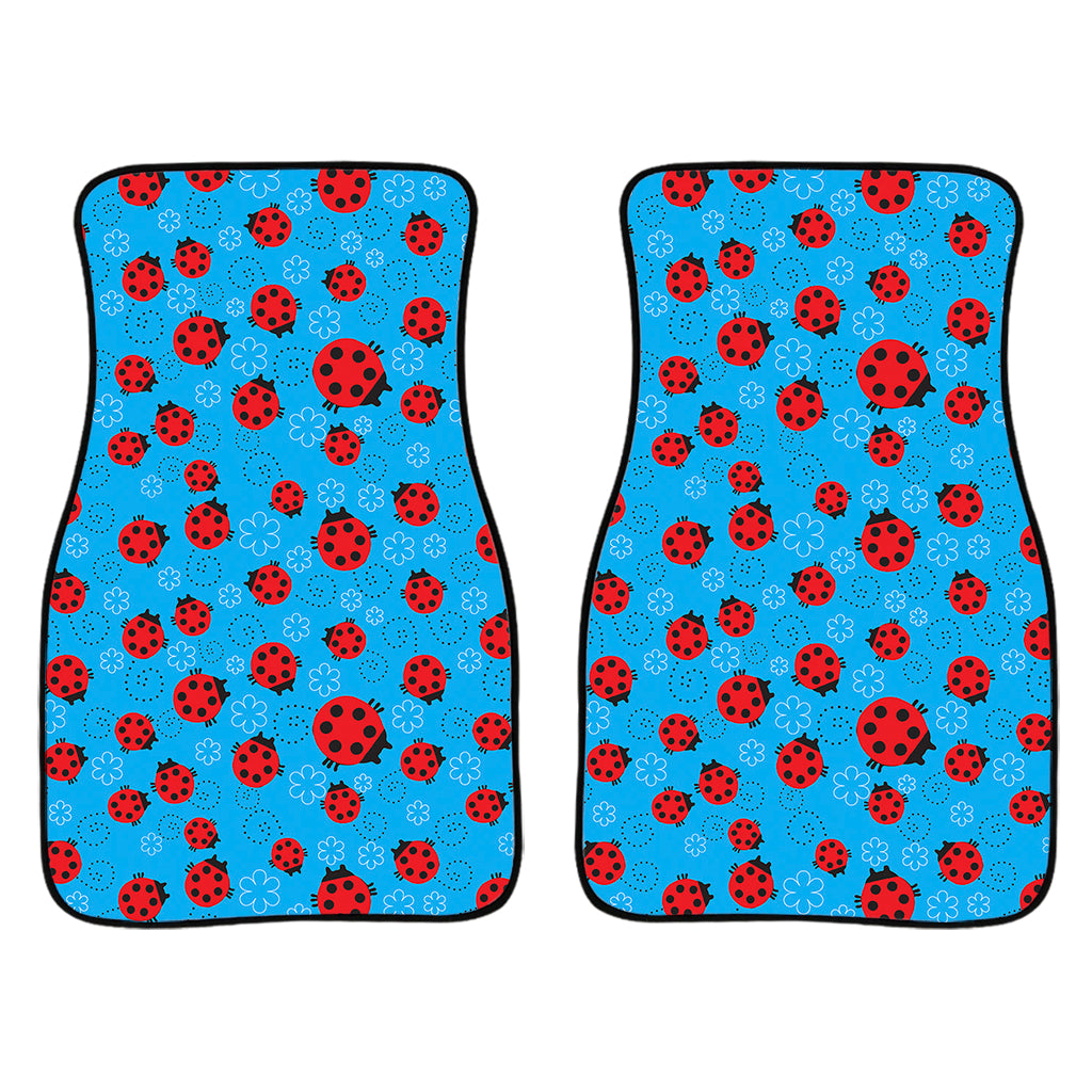 Cartoon Ladybird Pattern Print Front Car Floor Mats