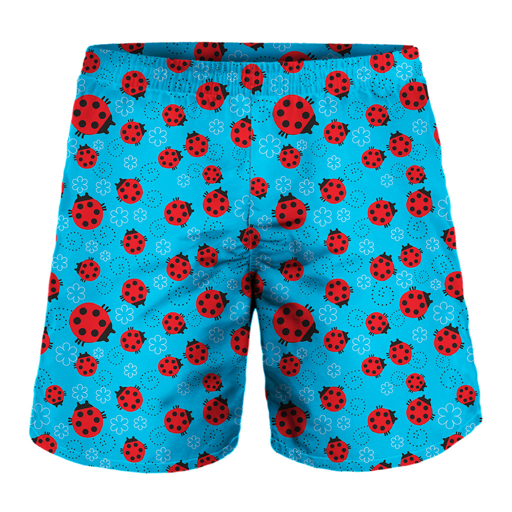 Cartoon Ladybird Pattern Print Men's Shorts