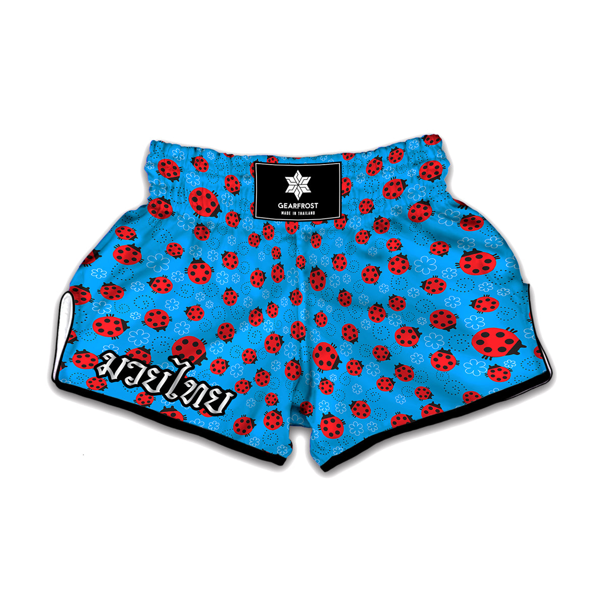 Cartoon Ladybird Pattern Print Muay Thai Boxing Shorts