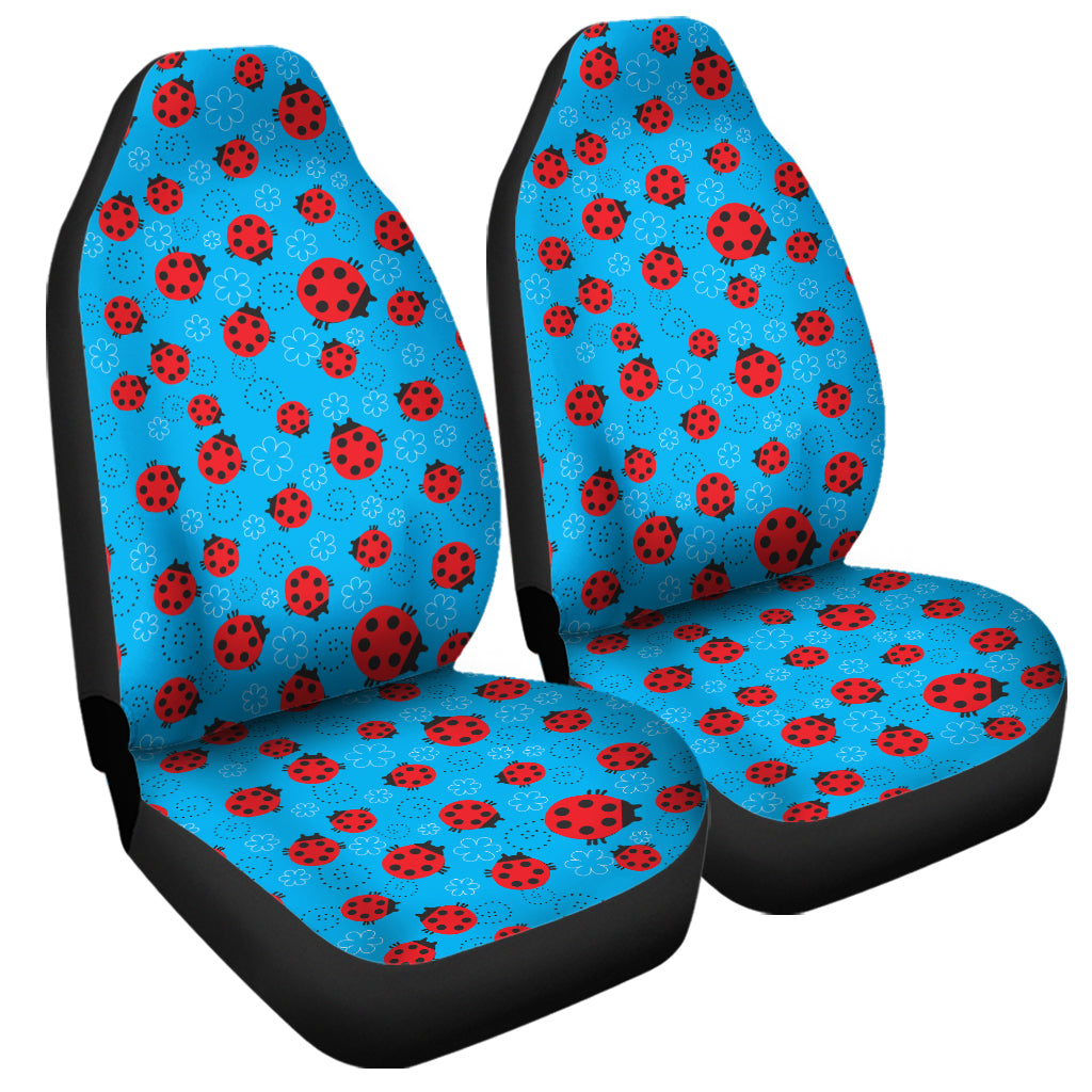 Cartoon Ladybird Pattern Print Universal Fit Car Seat Covers