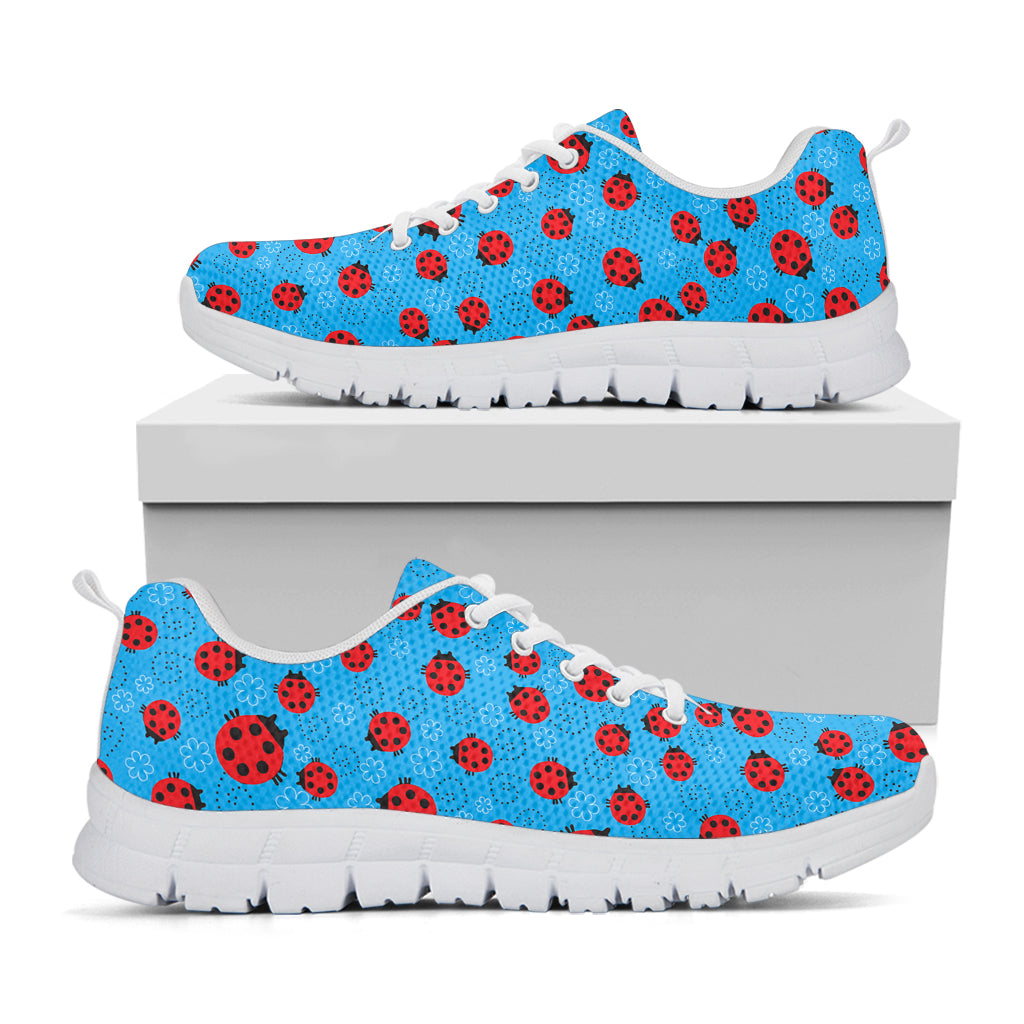 Cartoon Ladybird Pattern Print White Sneakers