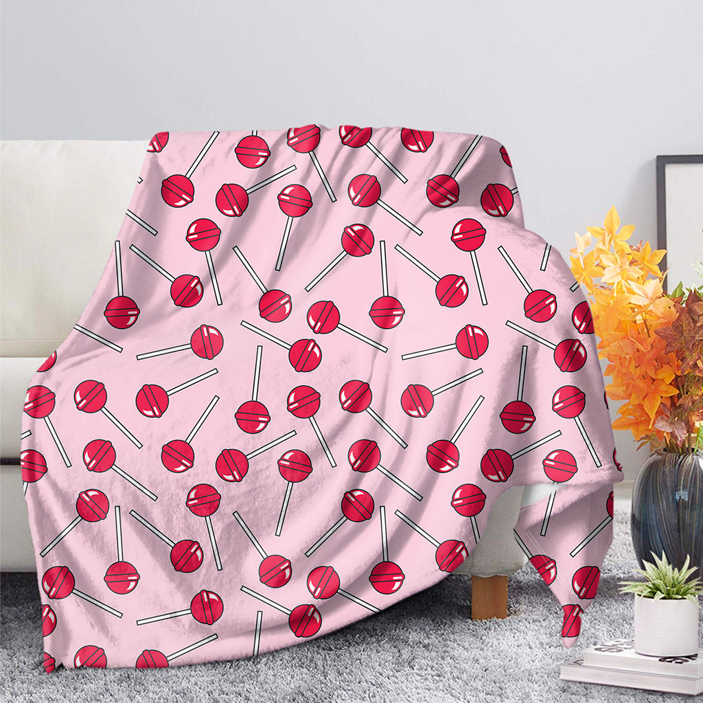 Cartoon Lollipop Pattern Print Blanket