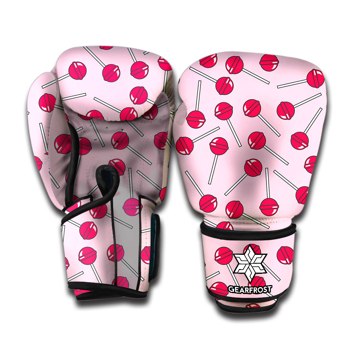 Cartoon Lollipop Pattern Print Boxing Gloves