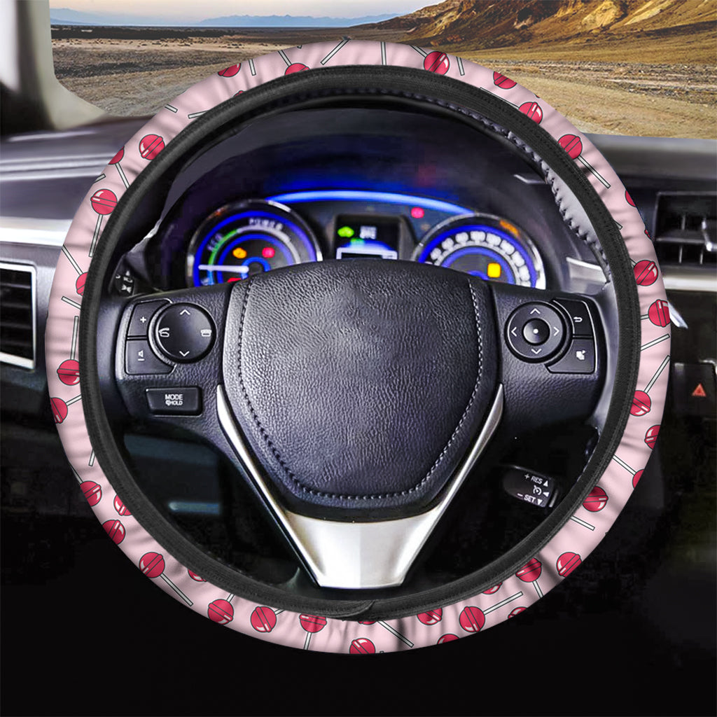 Cartoon Lollipop Pattern Print Car Steering Wheel Cover