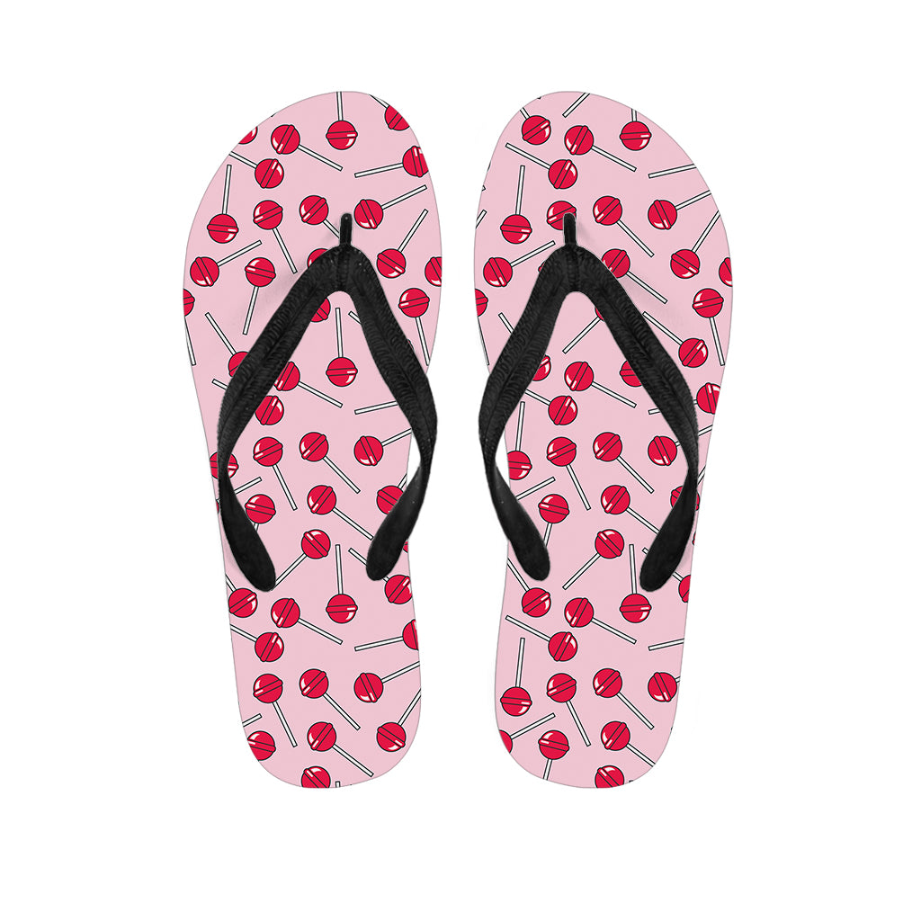 Cartoon Lollipop Pattern Print Flip Flops