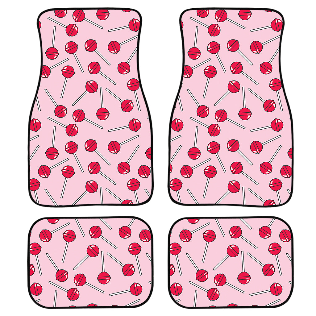 Cartoon Lollipop Pattern Print Front and Back Car Floor Mats