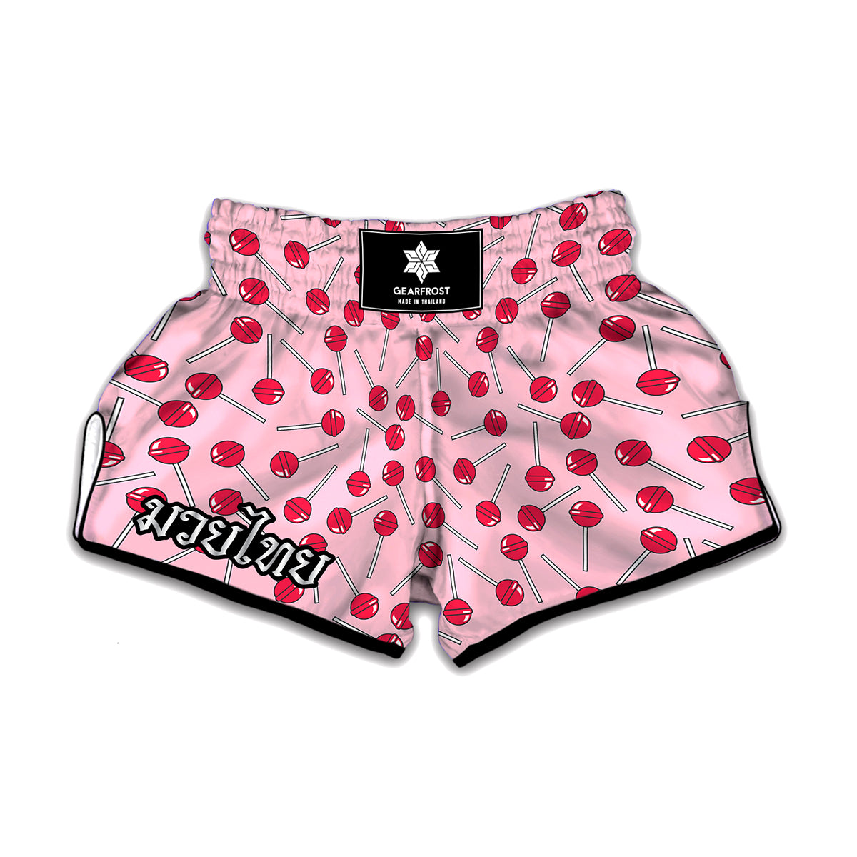 Cartoon Lollipop Pattern Print Muay Thai Boxing Shorts